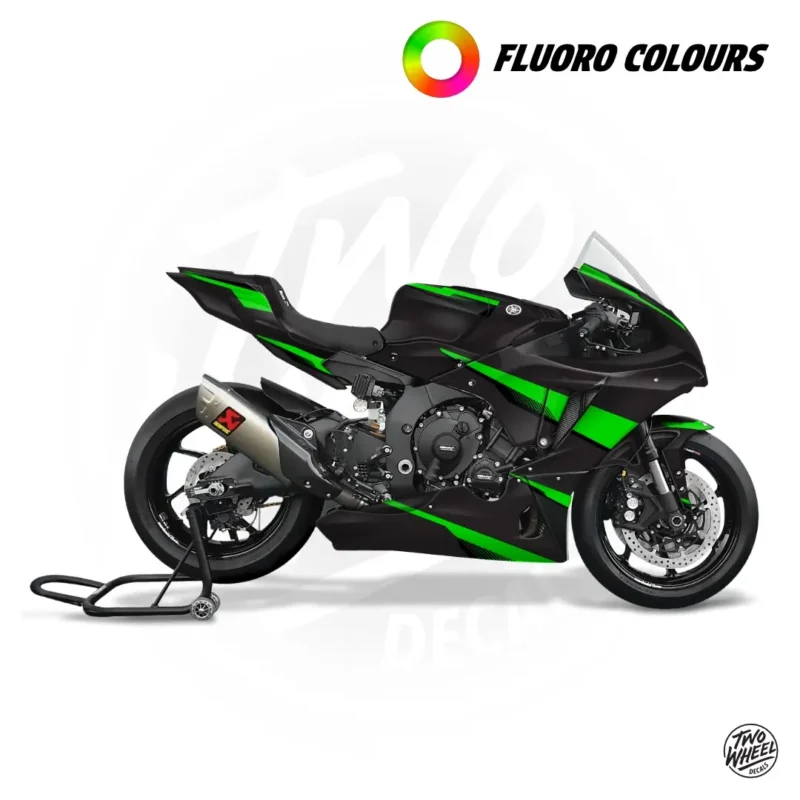 Univeral highlight kit fluro green bike